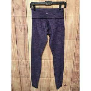 Lululemon size 4 purple space dye leggings active wear pants